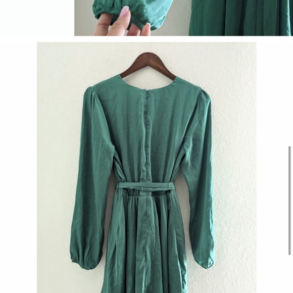 Lovers + Friends Long Sleeve Green  Ivy Dress - Picture 4 of 4